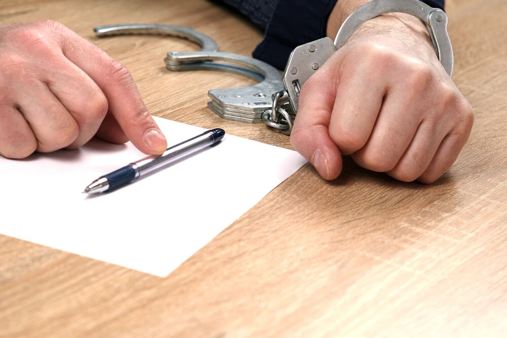 A detainee at the police station