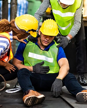 Engineering supervisor talking on walkie talkie communication