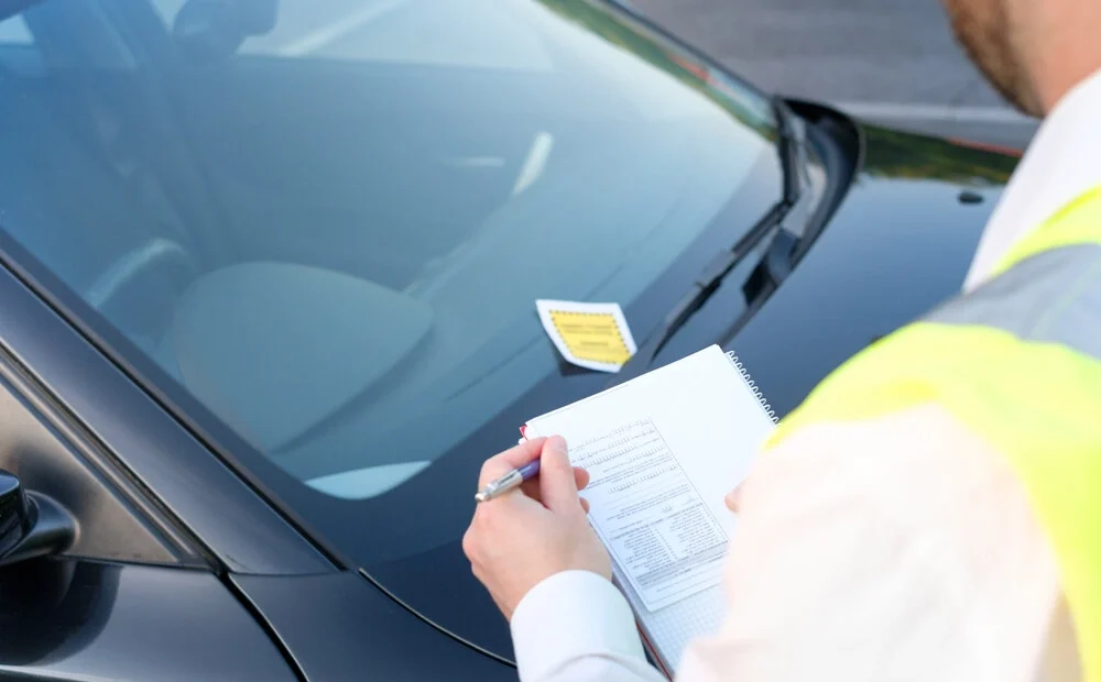 officer giving ticket