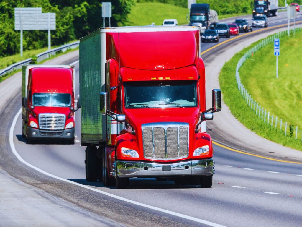 Commercial driver on the road, emphasizing the need for a traffic ticket lawyer in California for CDL violations.