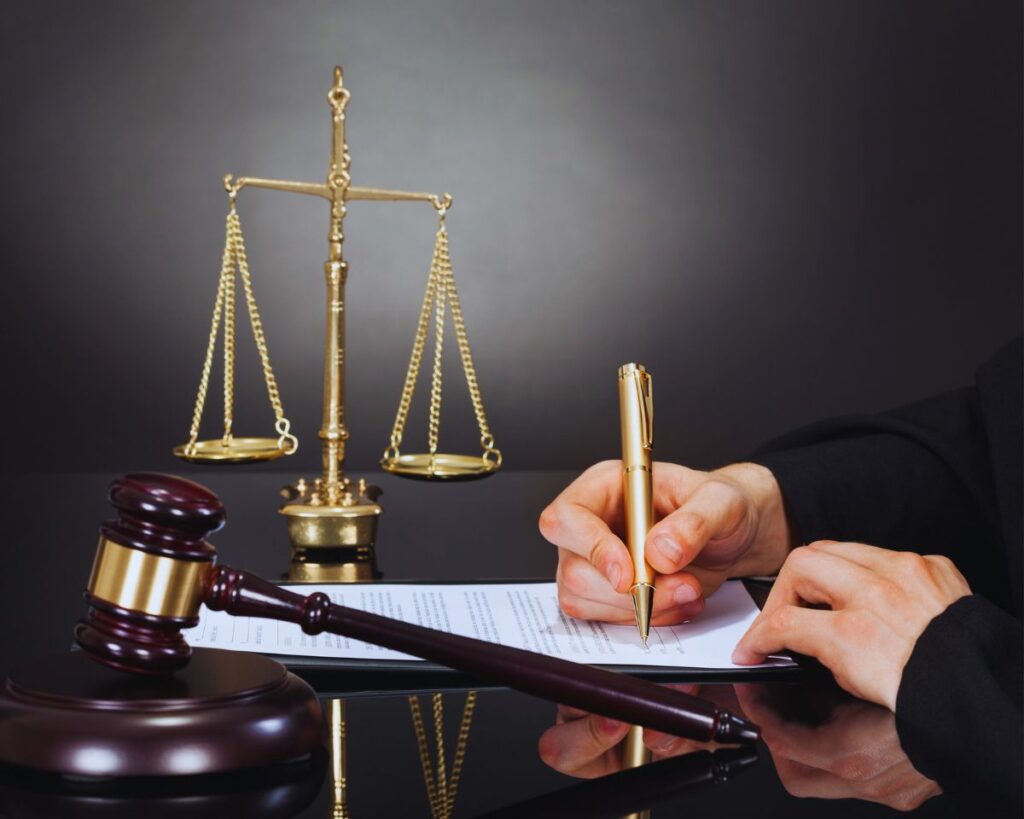 DUI defense attorney seriously working in office on California DUI probation case.