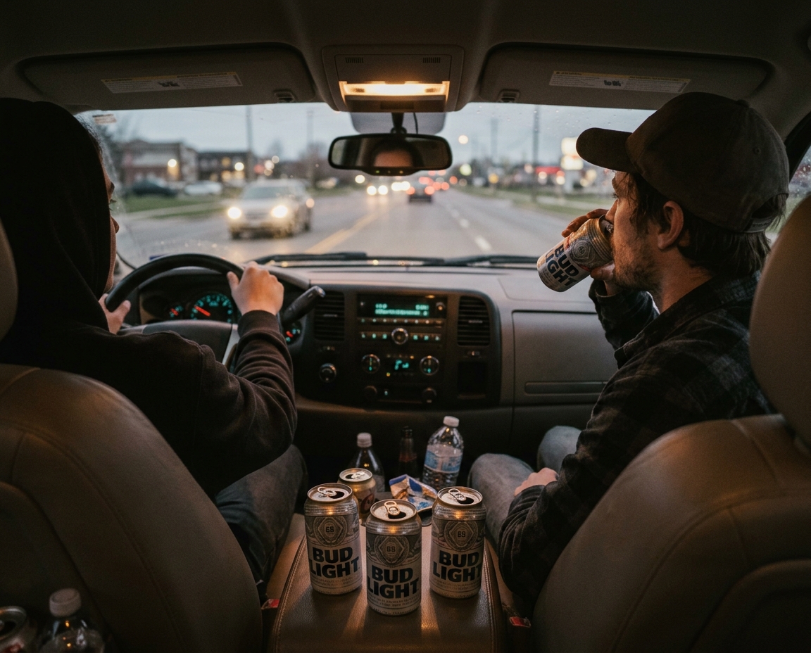 DRINKING IN A MOTOR VEHICLE