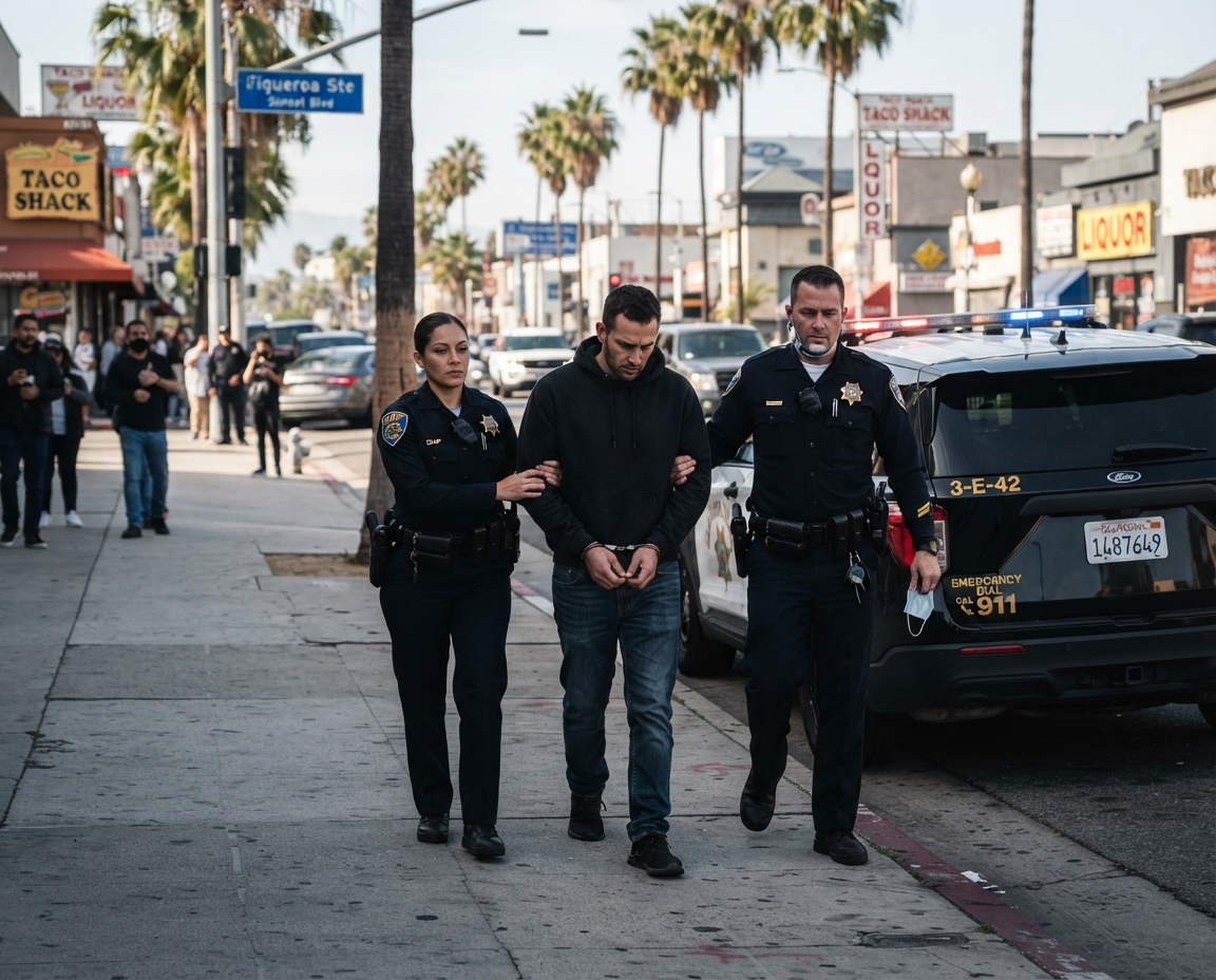 ARRESTED IN CALIFORNIA