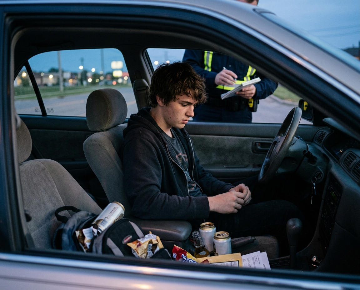 Alcohol in Vehicle by a Minor