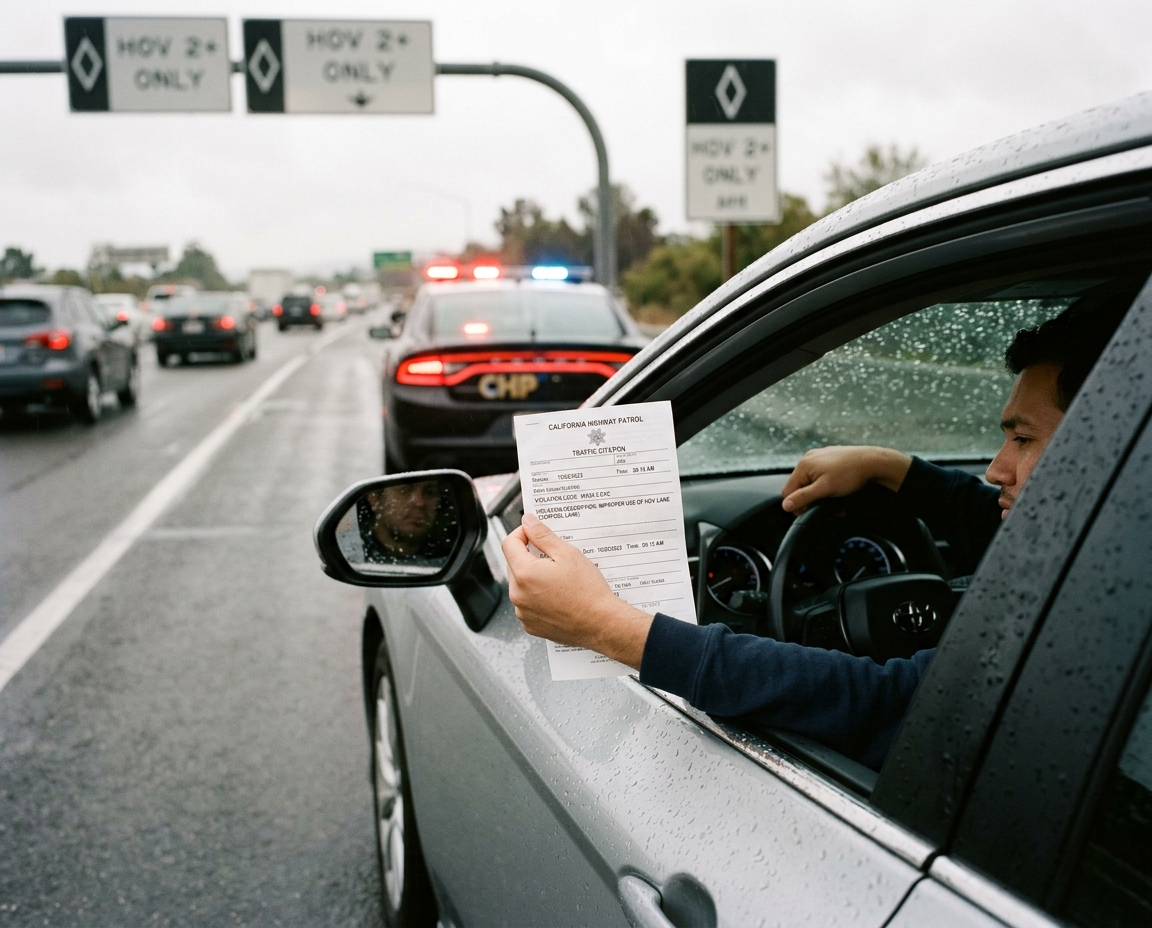Improper Use of HOV Lane
